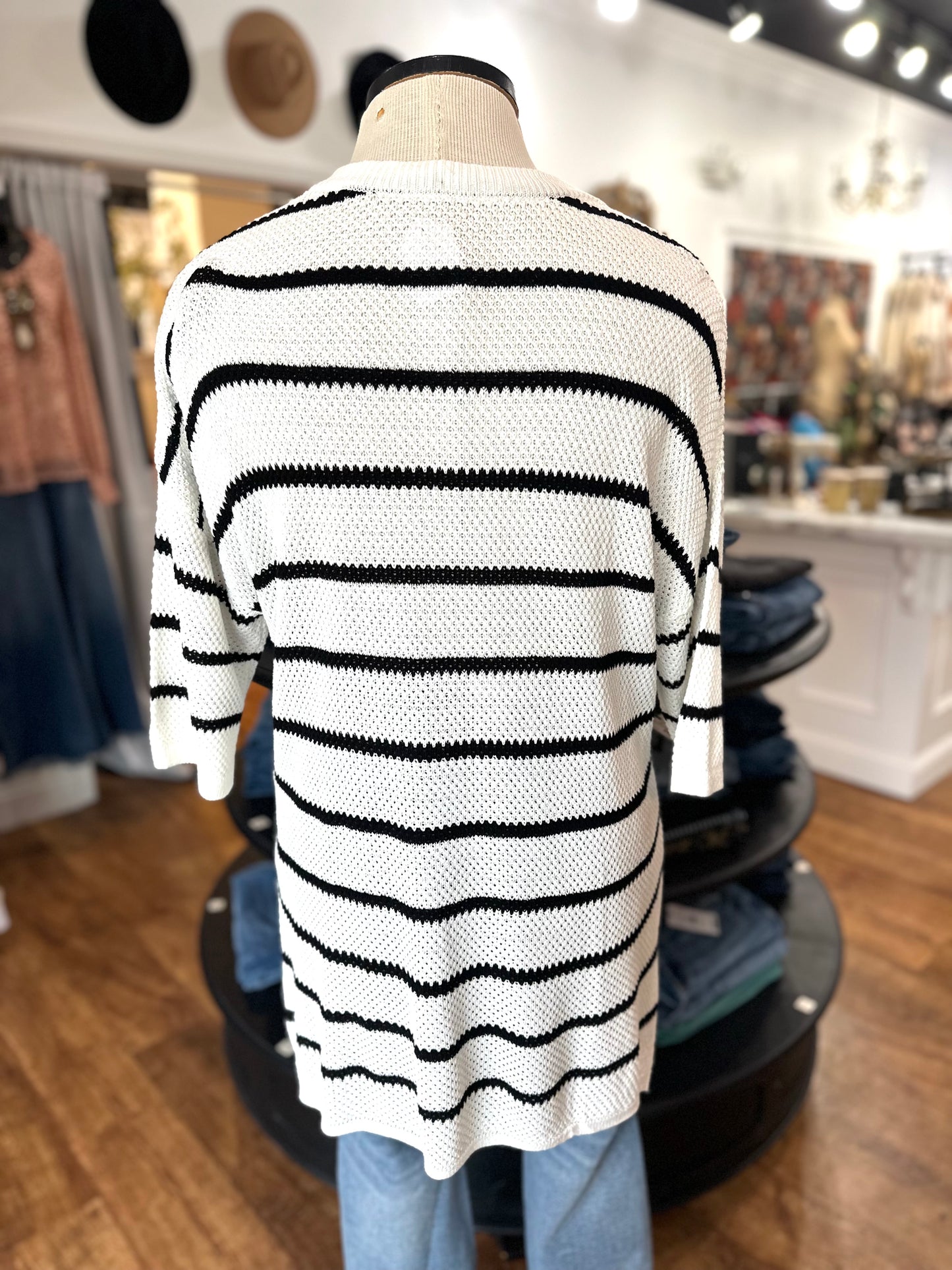 Stopping By Striped Henley Top