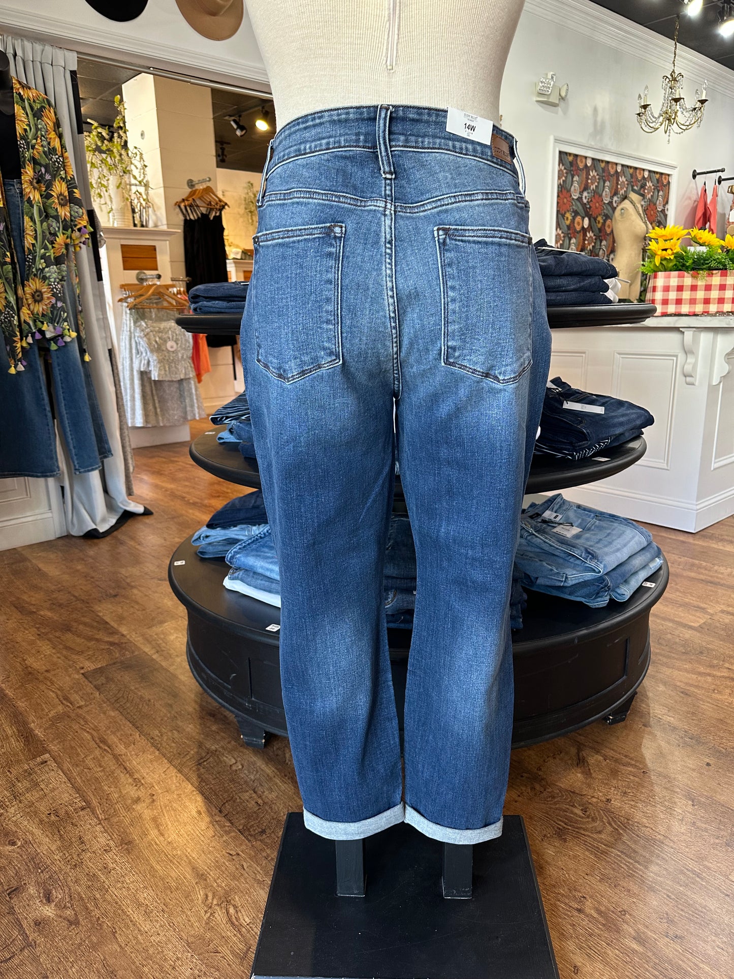 Judy Blue Mid Rise Cuffed Slim Jean ~ MABEL