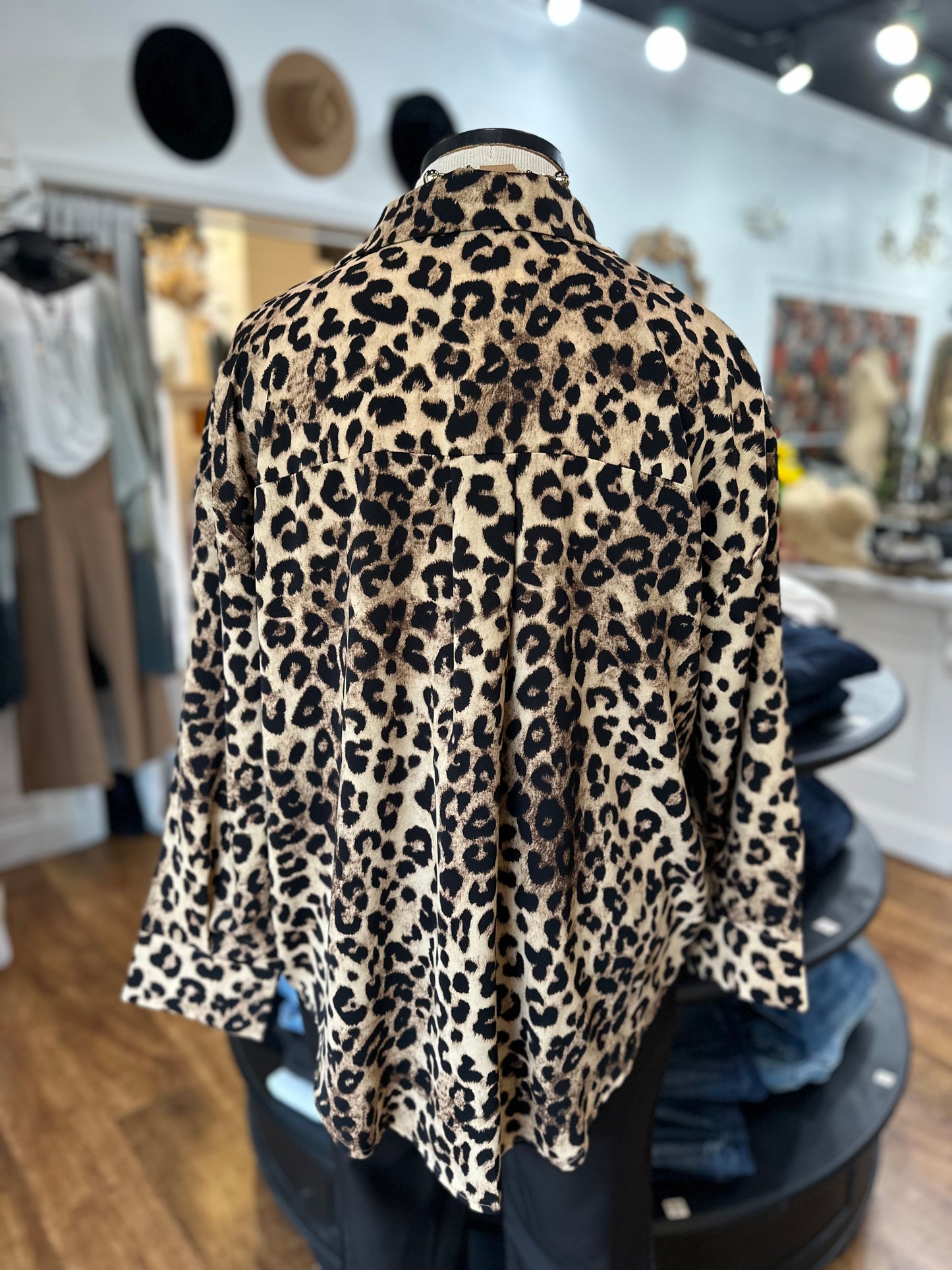 On Point Button Up Shirt ~ Leopard