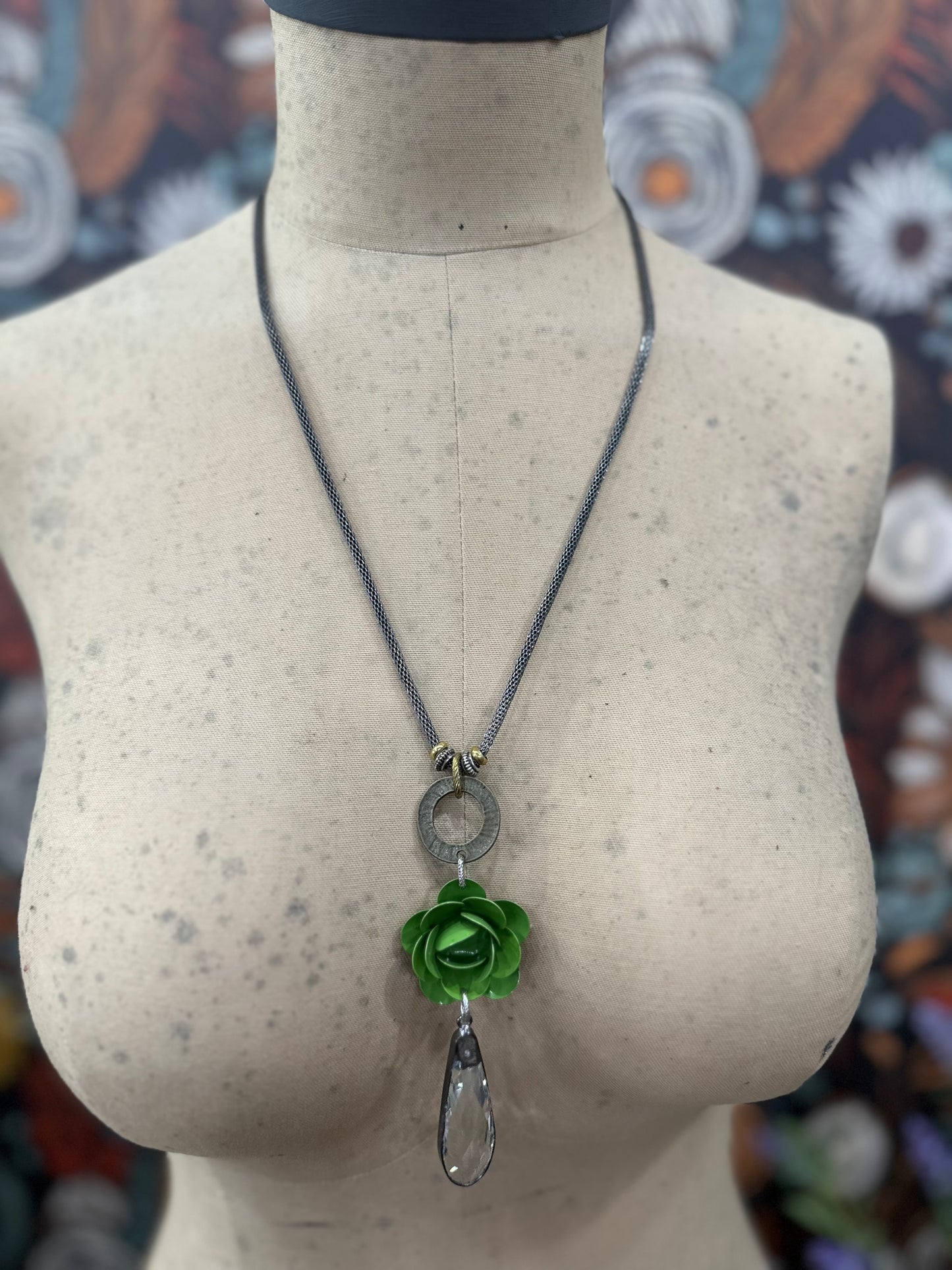 Virtue In Full Bloom Necklace ~ Olive