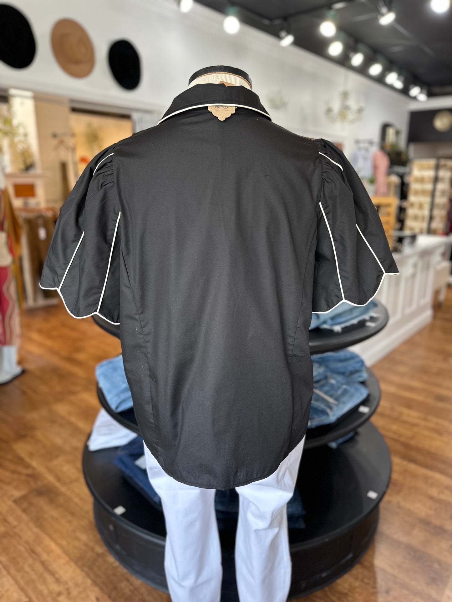 Midtown Meet Up Button Down Top