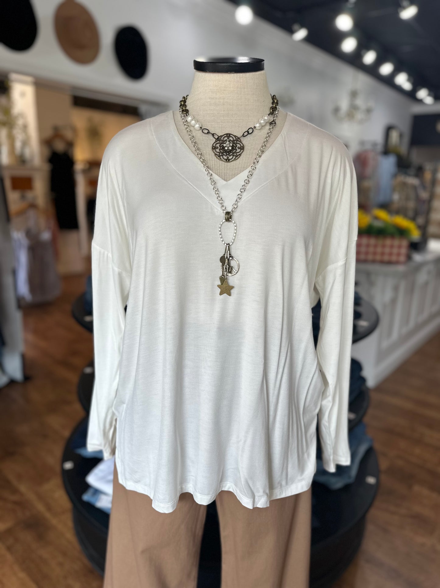 Seeing The Good Long Sleeved Tee ~ Off White