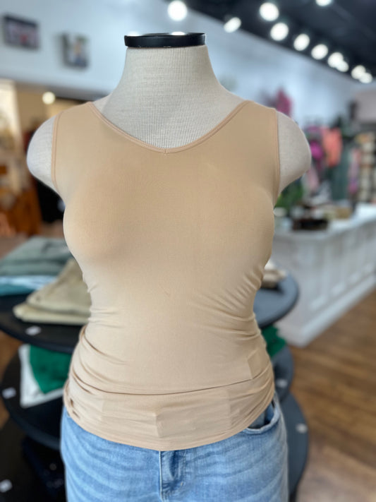 Basic Instincts Reversible Seamless Smoothing Tank ~ Nude