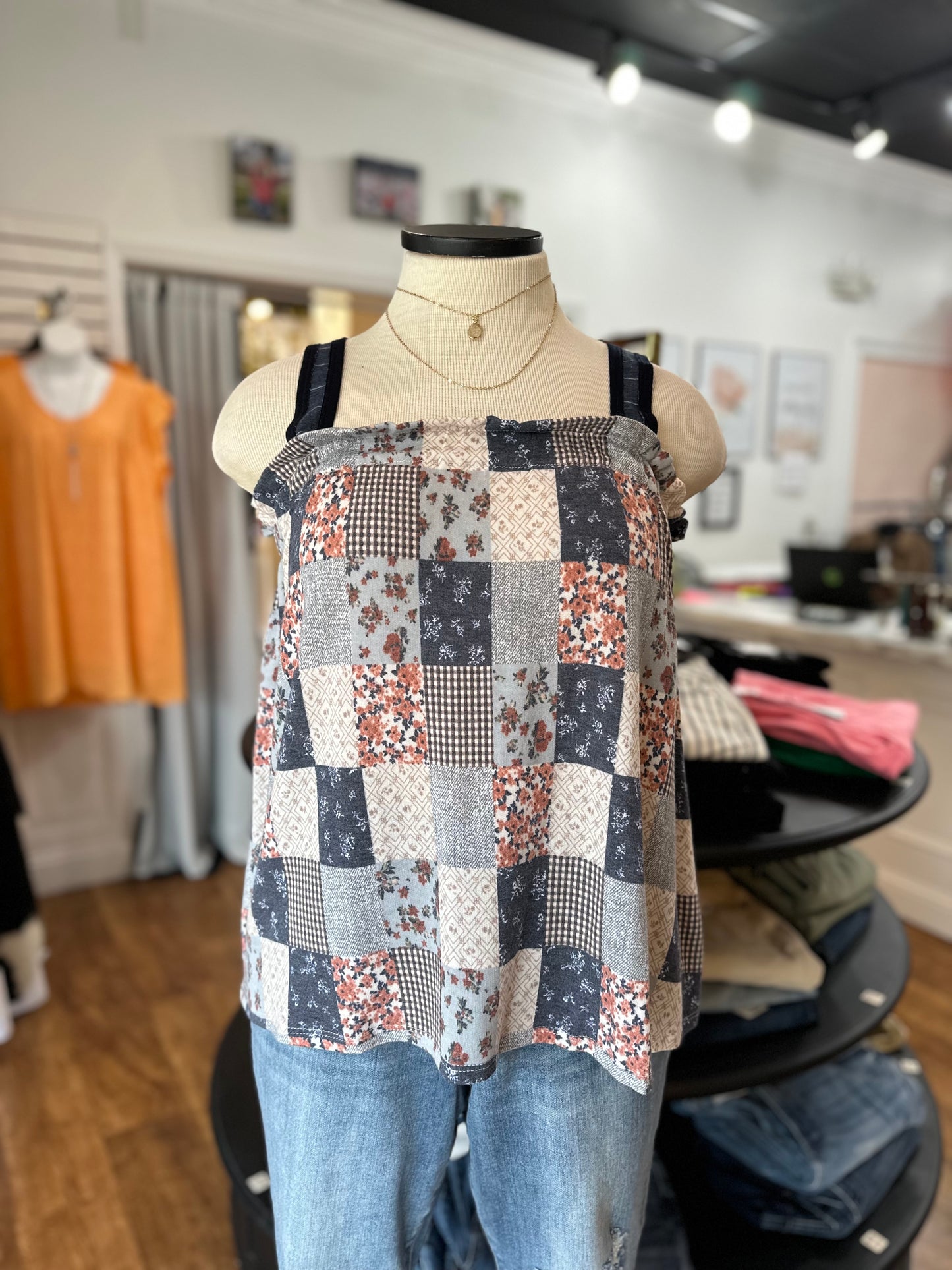 Sweet Glance Patchwork Tank