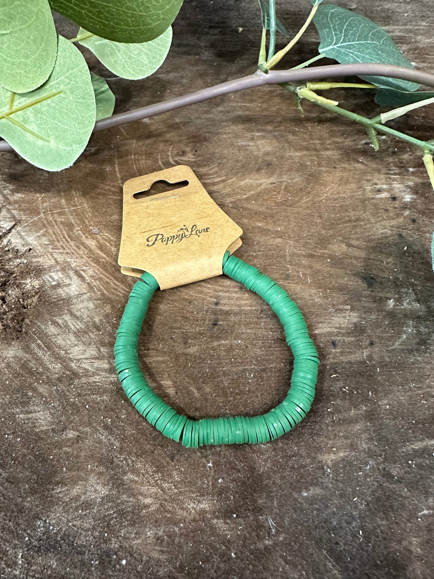 Pop Disc Bracelet ~ Forest Green