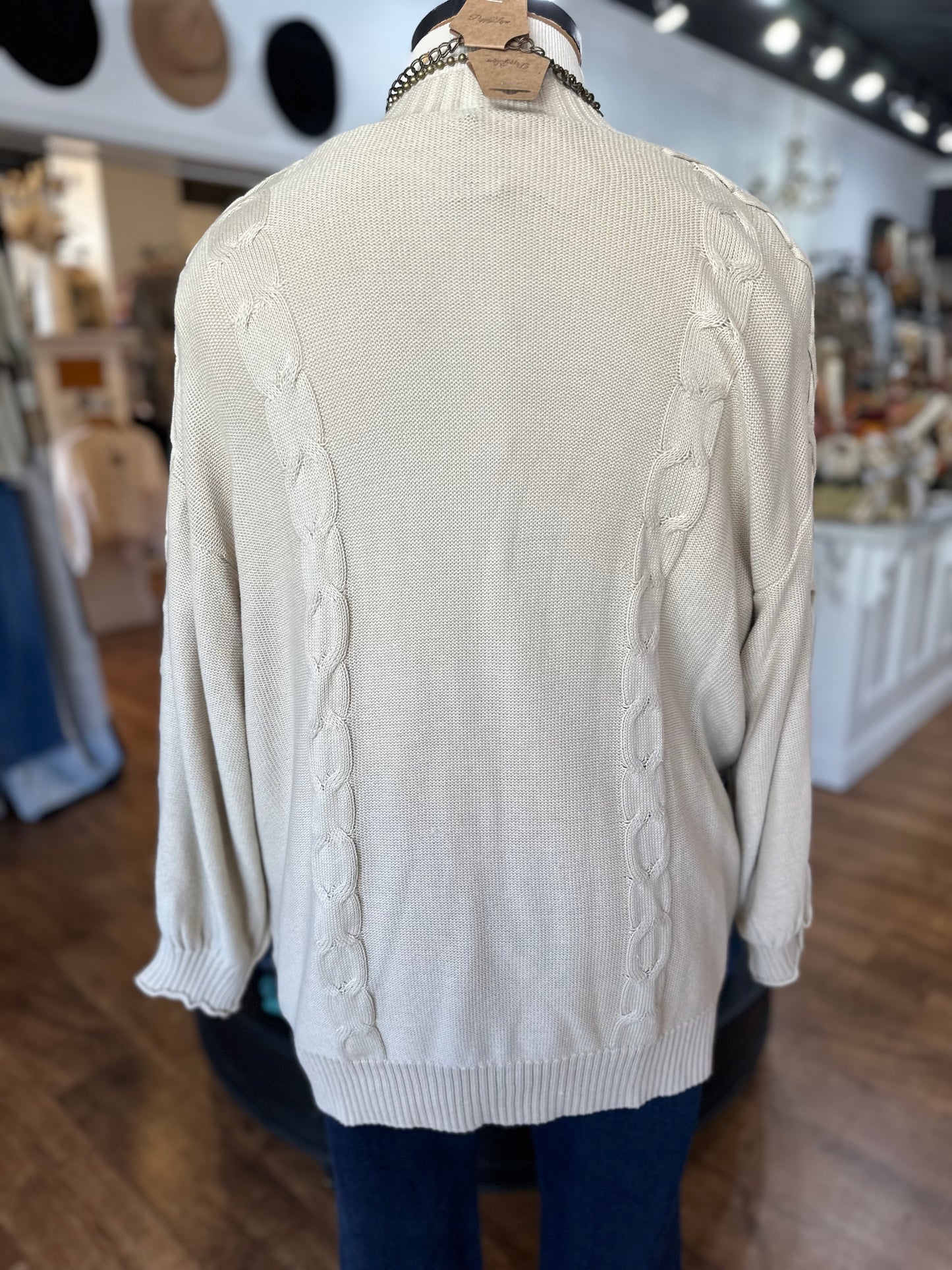 Going Places Cable Knit Cardigan