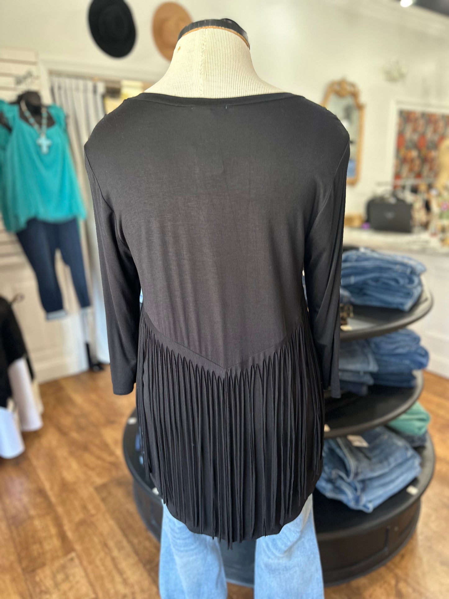 Here For The Ride Fringe Top