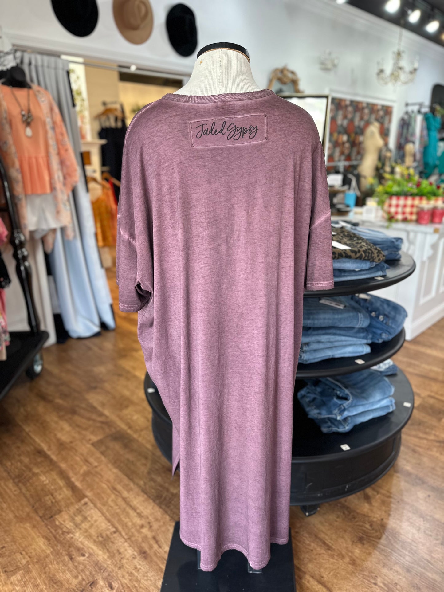 Jaded Gypsy Cute Comfort Dress ~ Plum