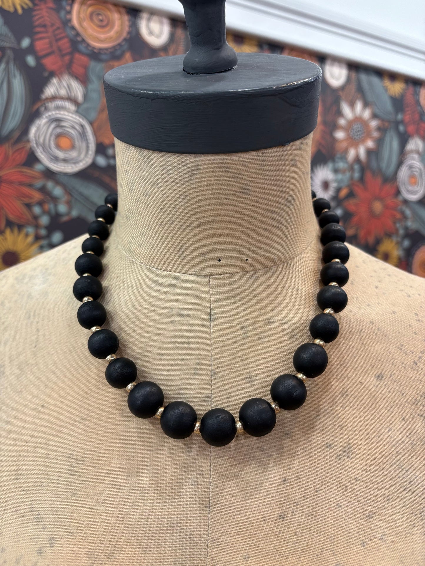 After-Dark Black Beaded Necklace
