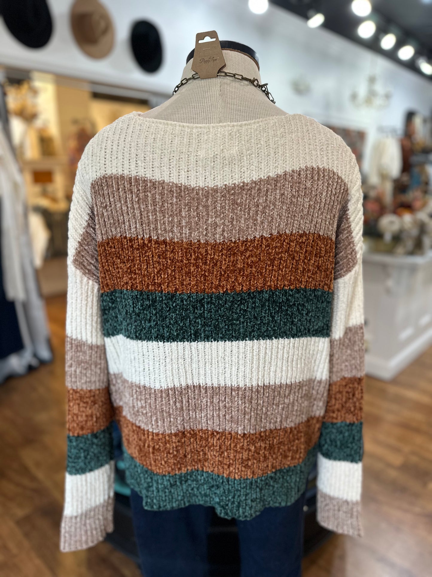 Fill Up Your Cup Striped Sweater