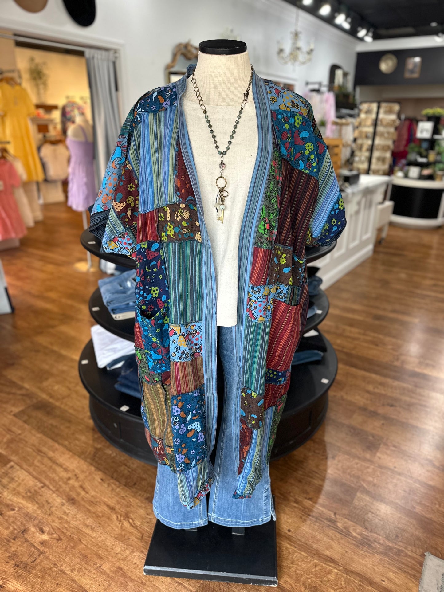 Take On The World Patchwork Kimono
