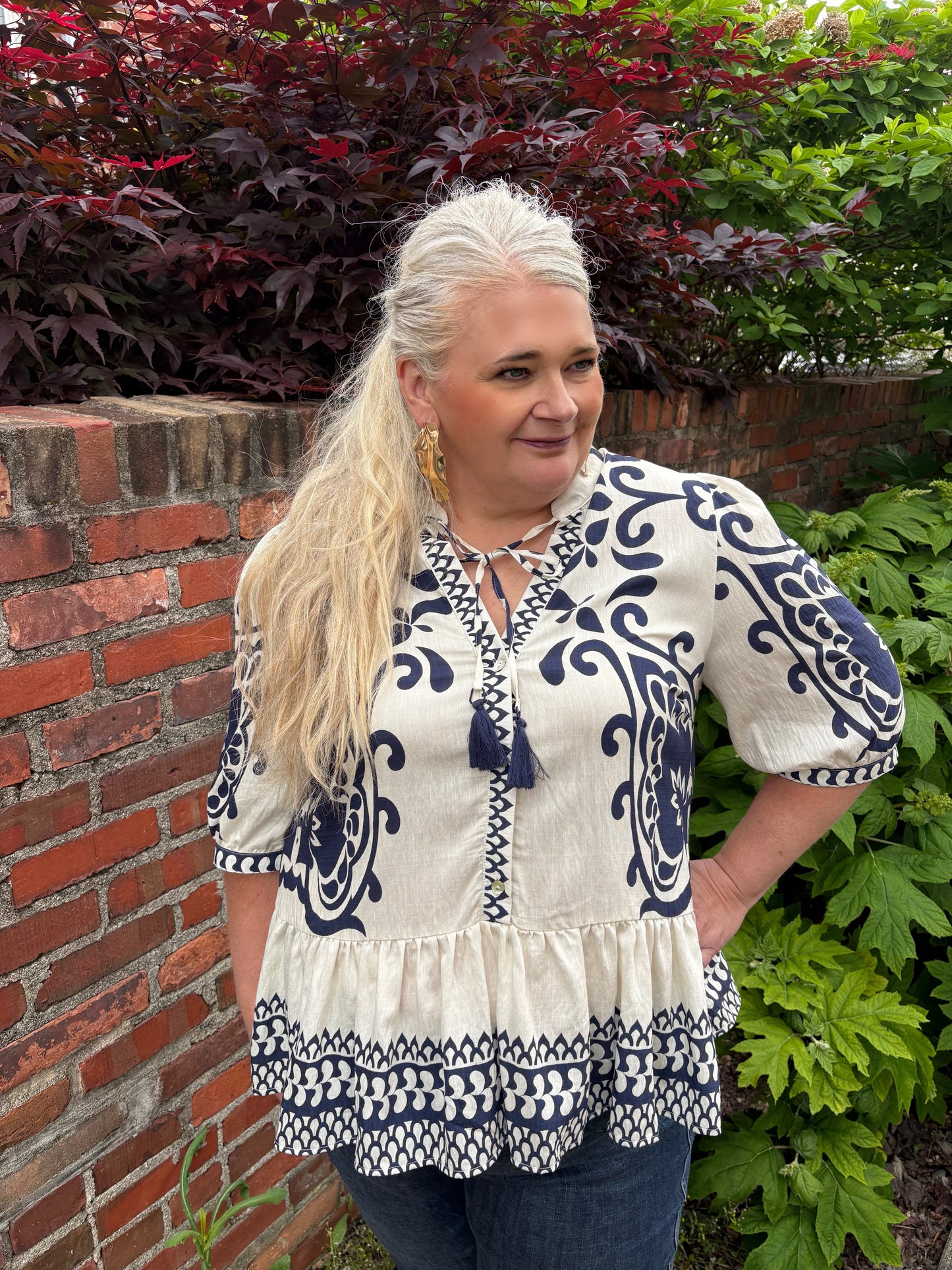 Inspiring Sights Tassel Tie Top