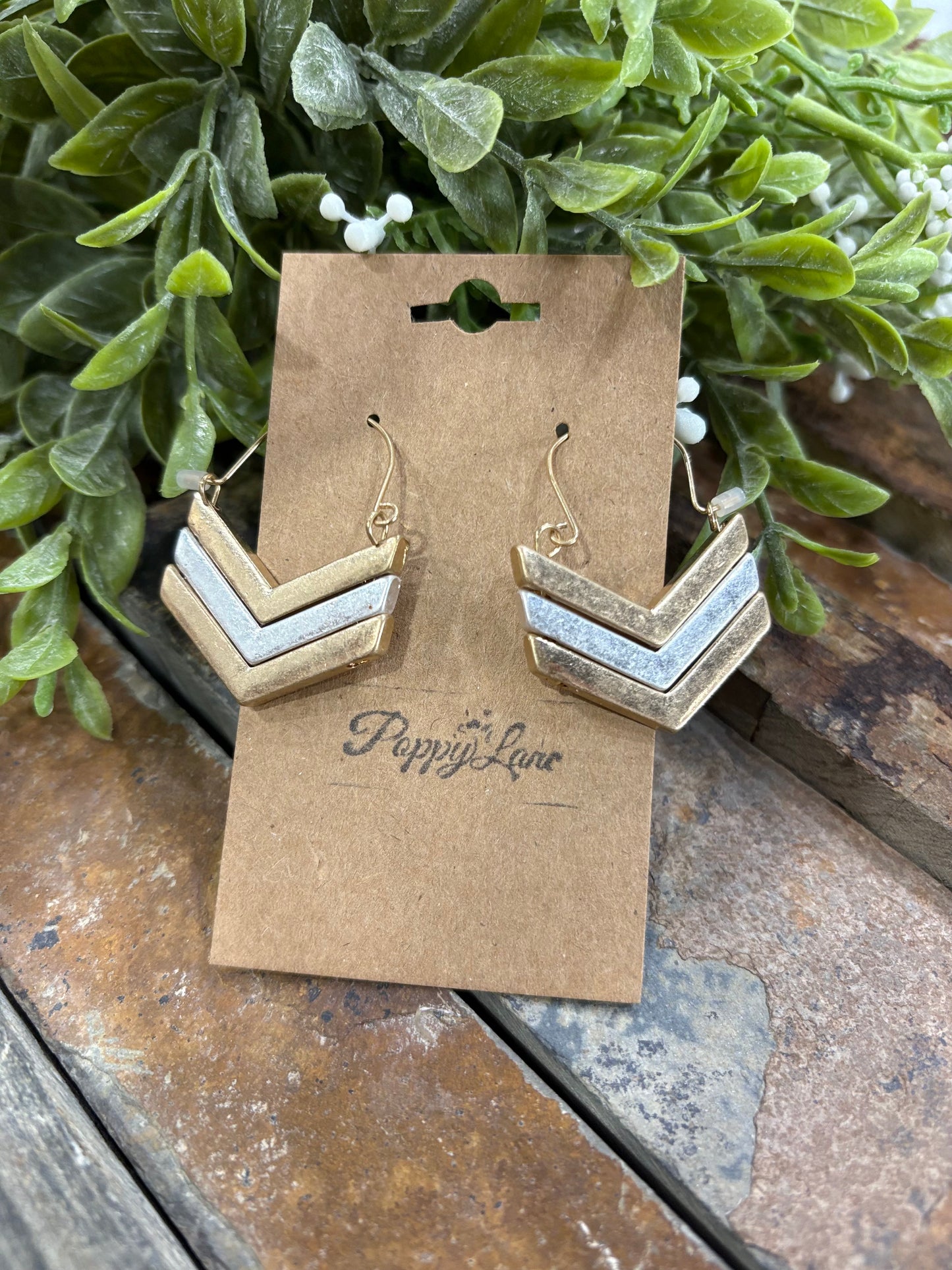 Set The Tone Chevon Earrings