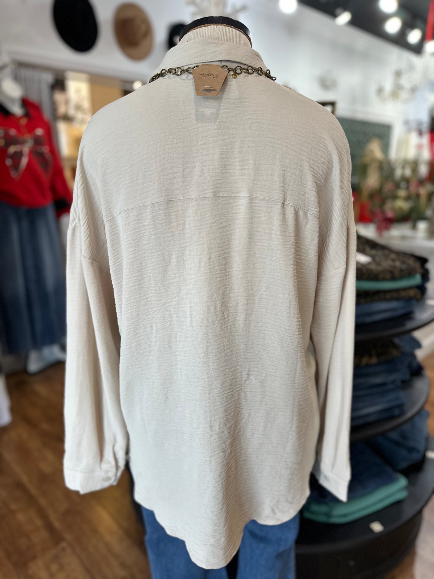 All The Way Up Button Up Top