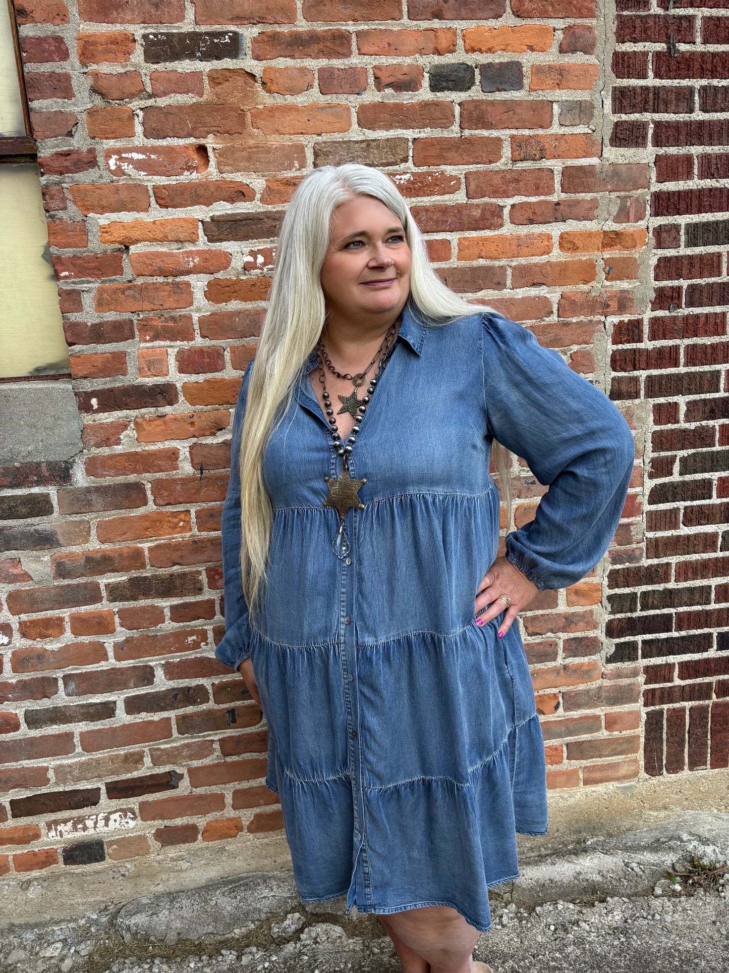 Think About It Denim Dress