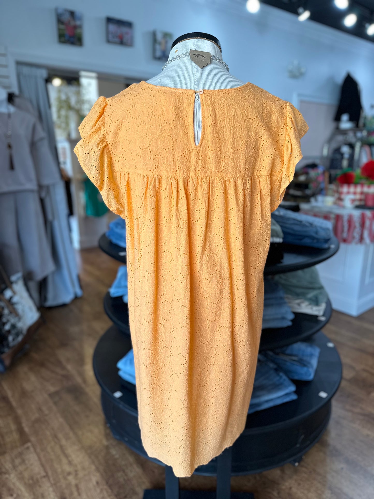 Precious Intrigue Eyelet Dress