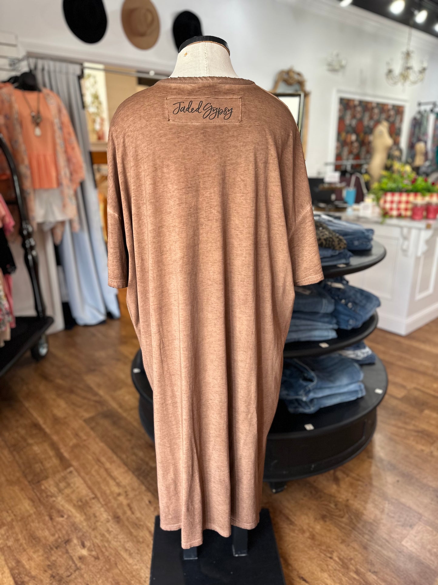 Jaded Gypsy Cute Comfort Dress ~ Chocolate Brown