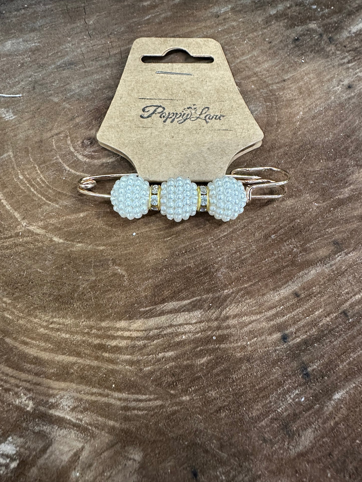 Pinned Together Accent Pin ~ Pearl (Small)