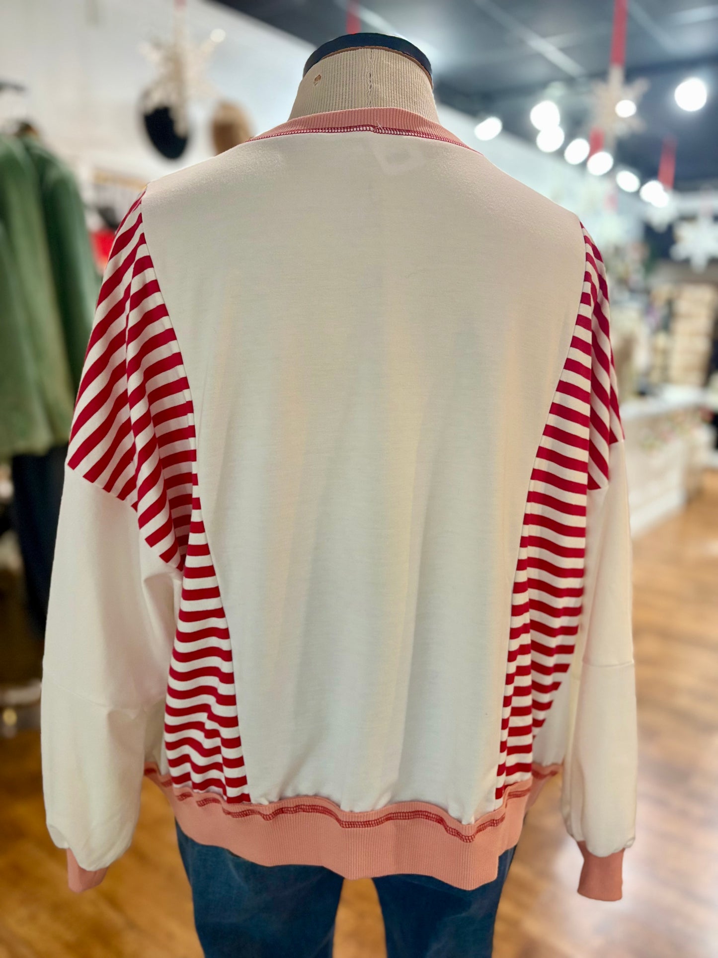 Adore You Color Block Striped Pullover