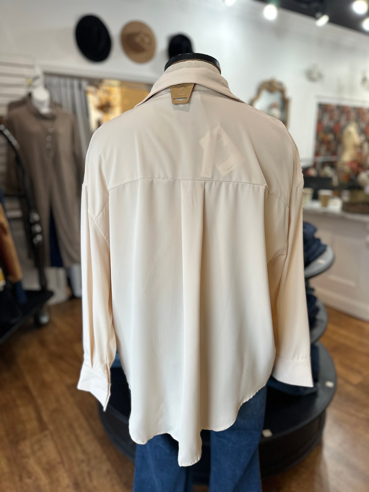 Back To Basics Button Up ~ Ivory