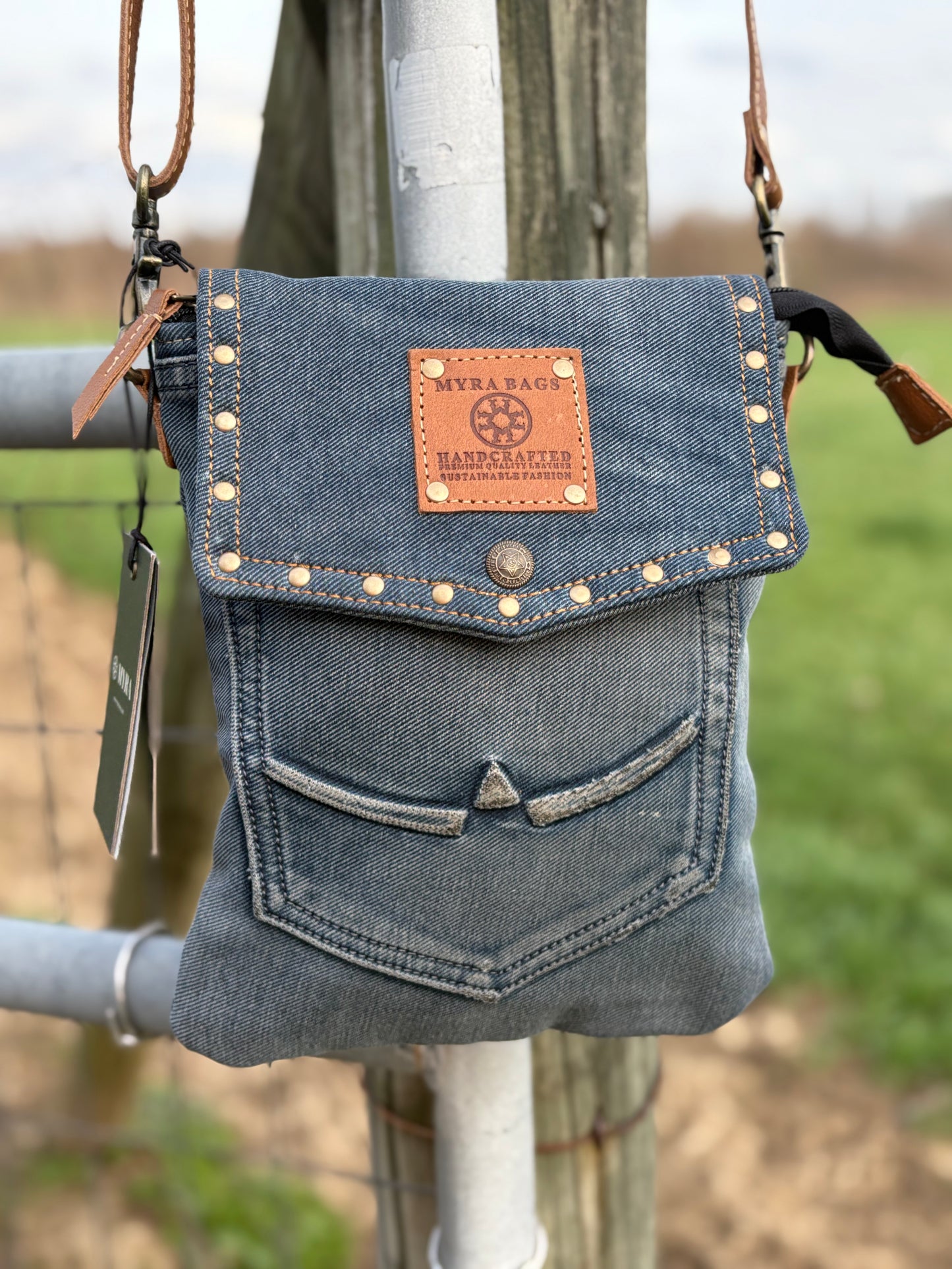 Myra Dahlia Denim Crossbody Bag