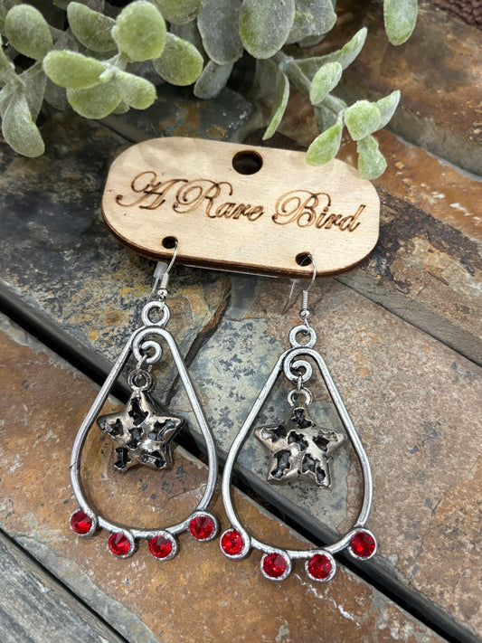 Born to Shine Red Teardrop Earrings