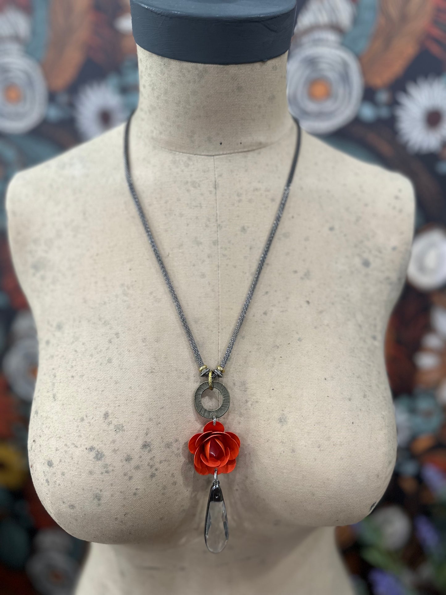 Virtue In Full Bloom Necklace ~ Orange