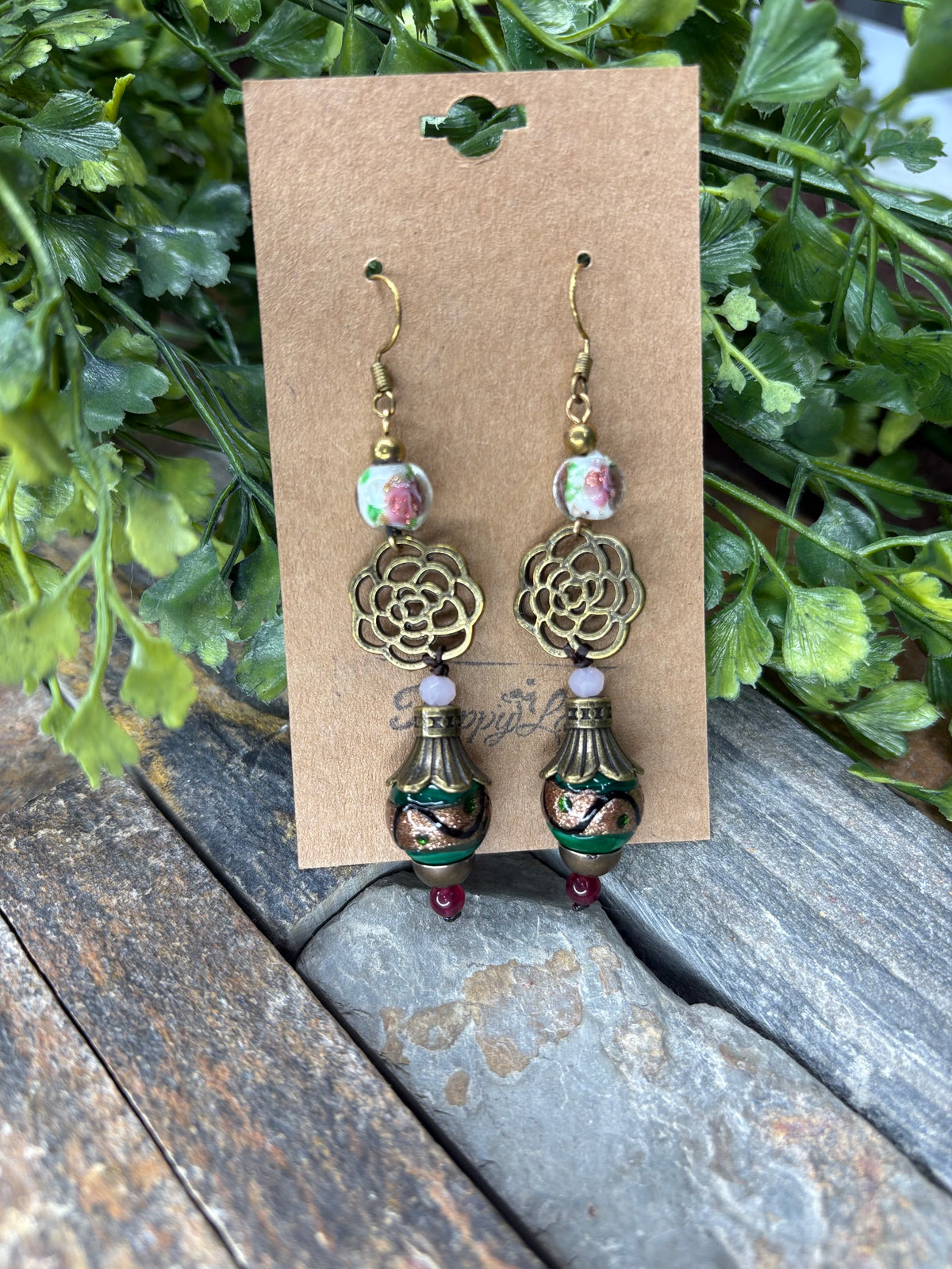 Vintage Botanical Earrings