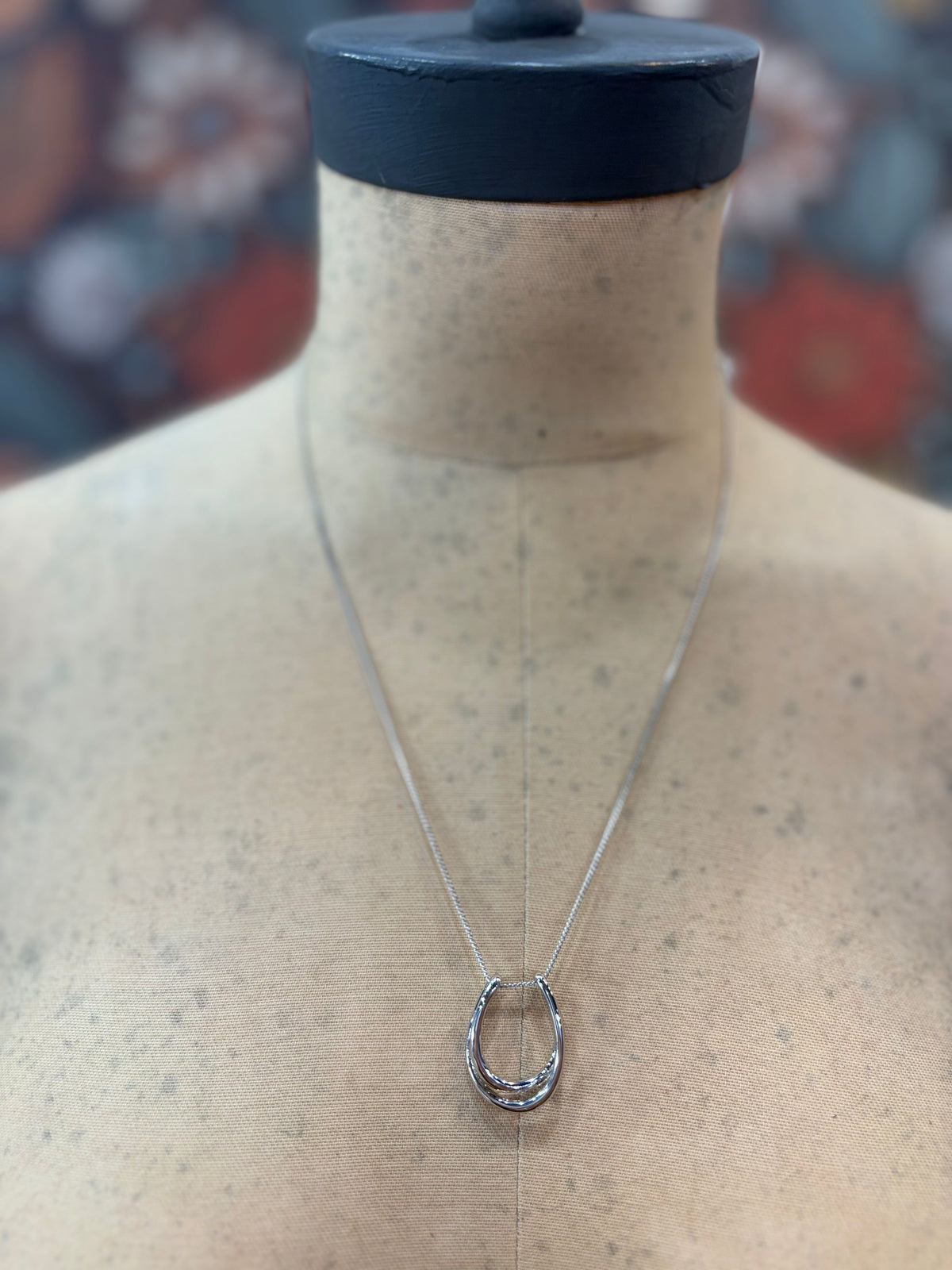 Double Take Silver Pendant Necklace