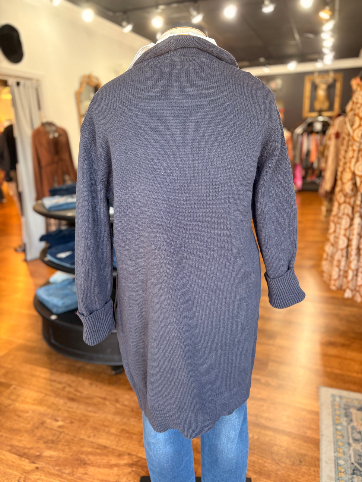 Like No Other Long Cardigan ~ Stone Charcoal