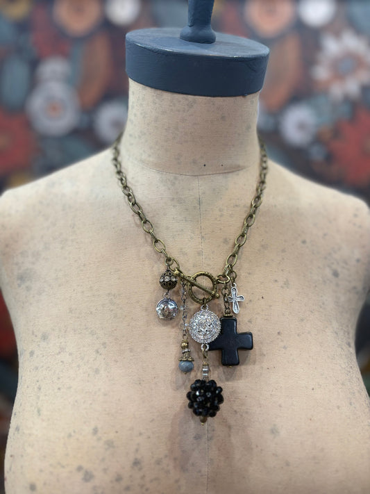 Gypsy Black Rhinestone Necklace
