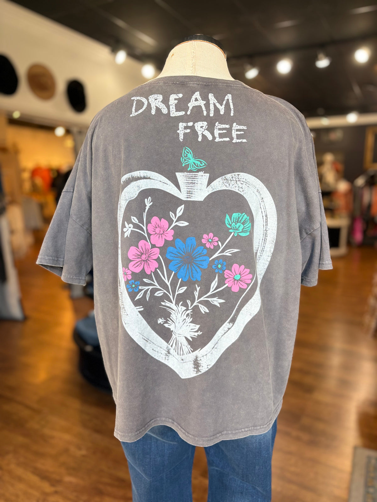 Dream Free Mineral Wash Graphic Tee