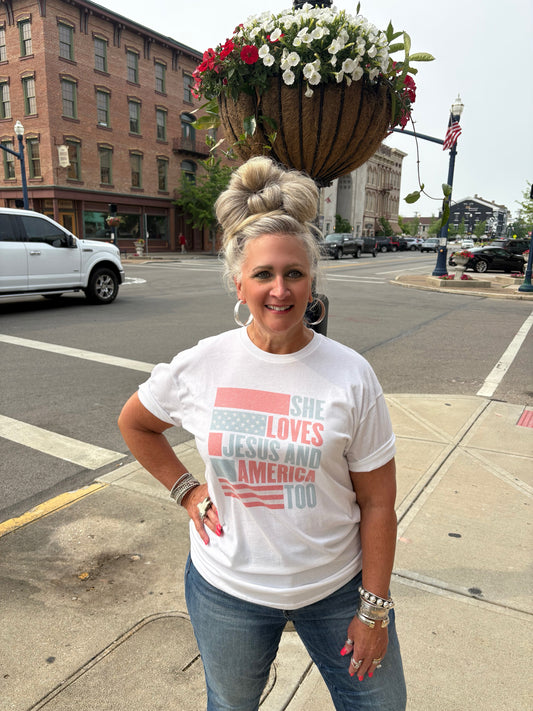 She Loves Jesus Graphic Tee