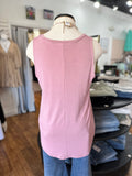 Raise The Bar Sleeveless V-Neck Tank ~ Light Rose