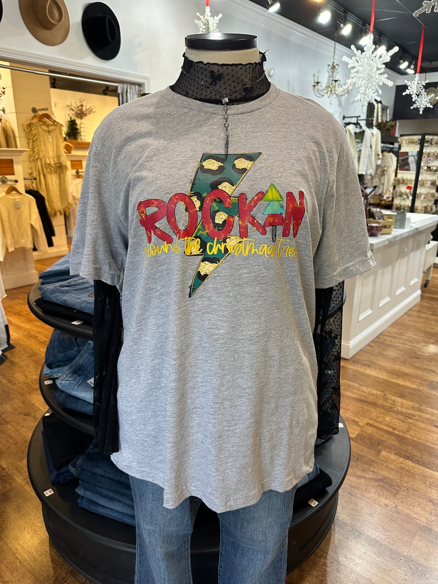Rockin' Around The Christmas Tree Graphic Tee