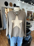 Brightest Star Suede Patch Pullover