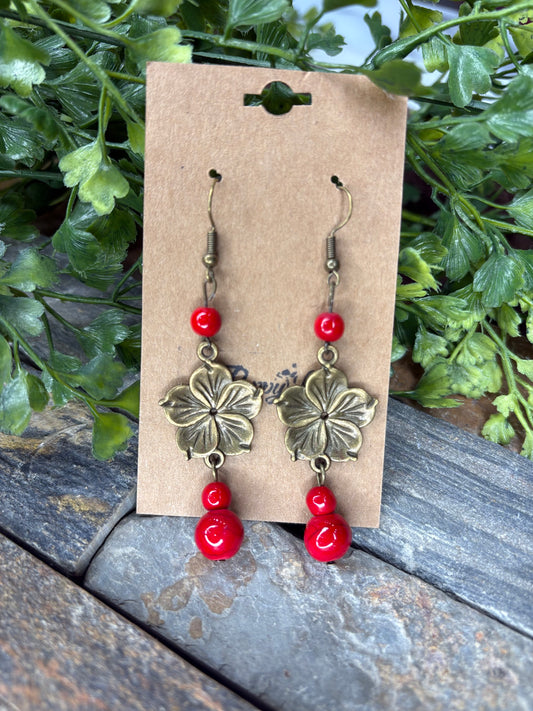 Scarlet Floret Earrings