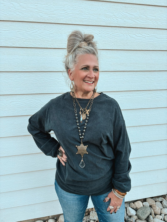 Walked With You Corduroy Sweatshirt