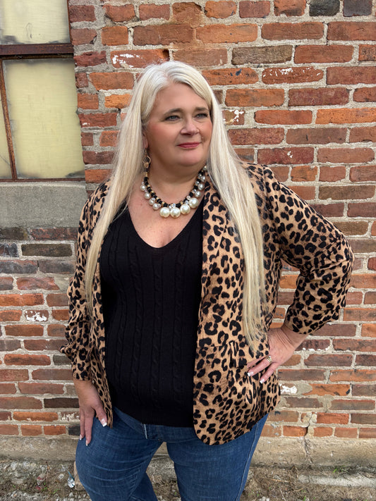 Untamed And Unbothered Leopard Blazer