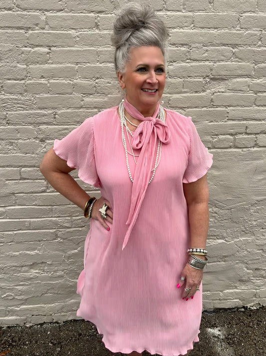 Getting Closer Pleated Dress