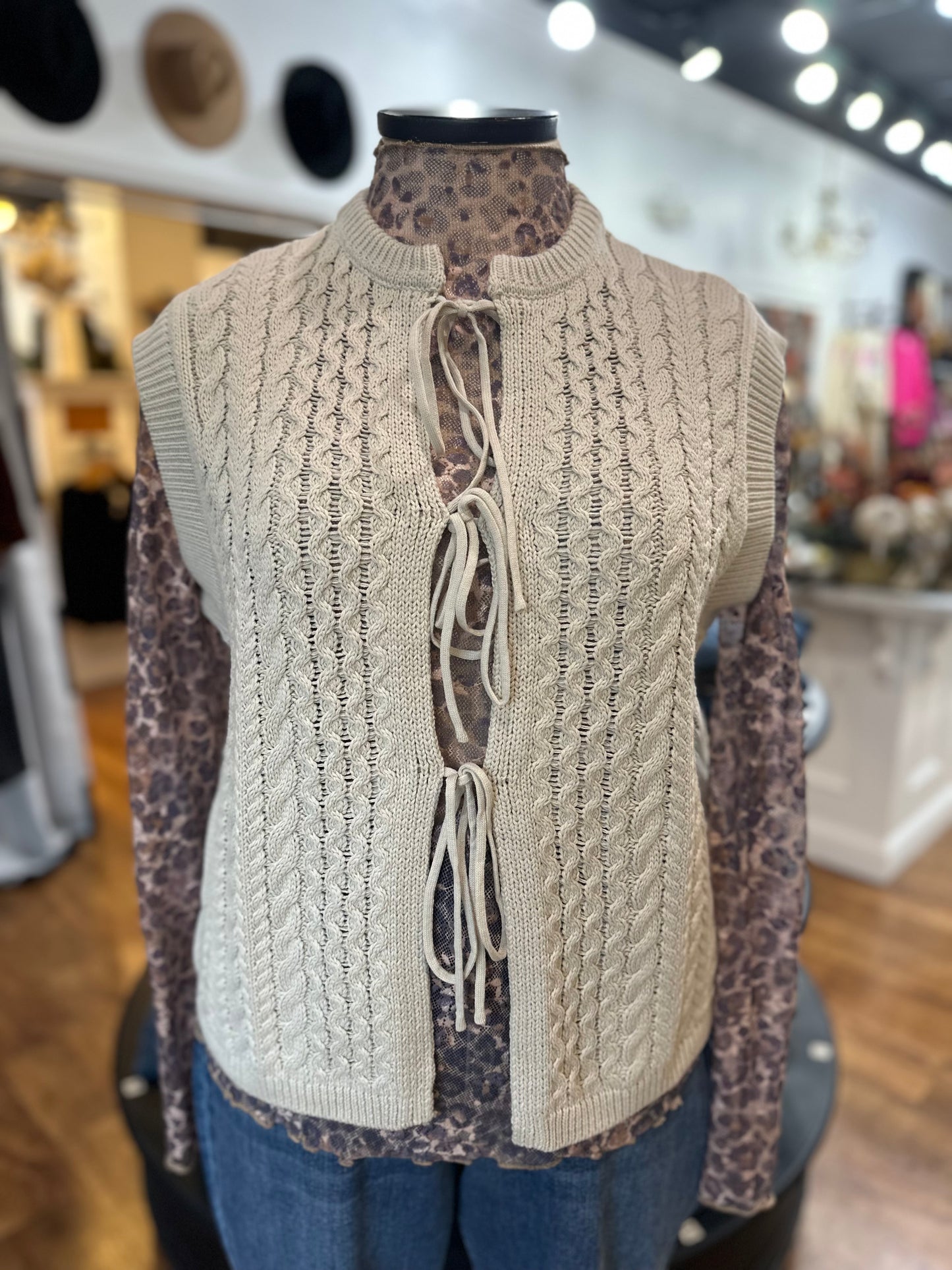 Warm Wishes Sweater Vest ~ Cloud