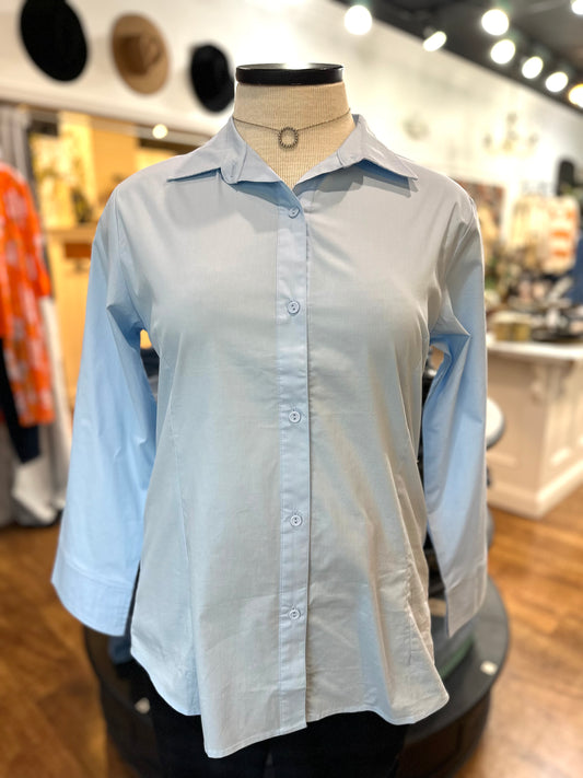 Have It All Button Up Top ~ Blue