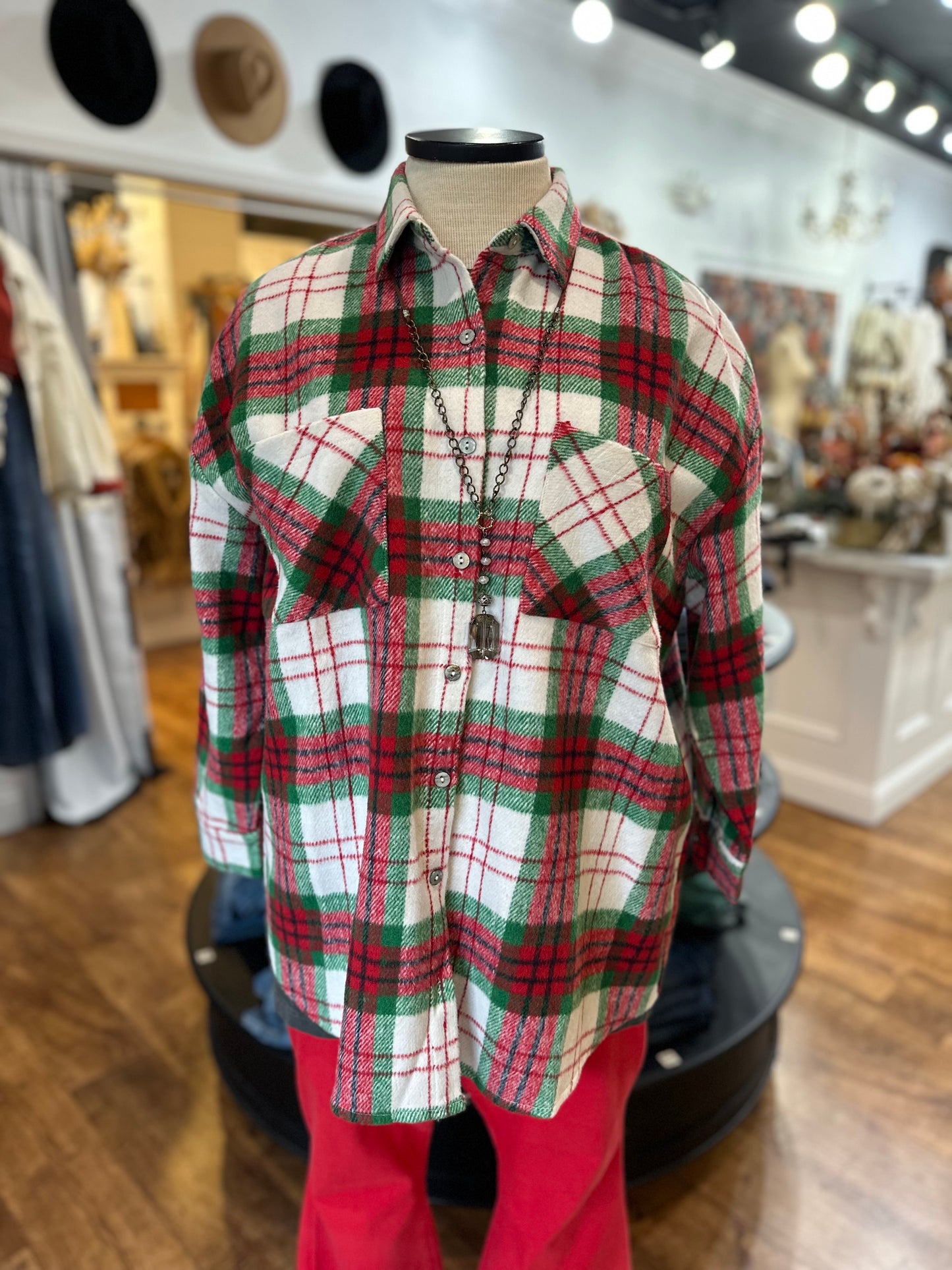 Lasting Impression Plaid Shacket