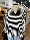 New Seasons Striped Pullover