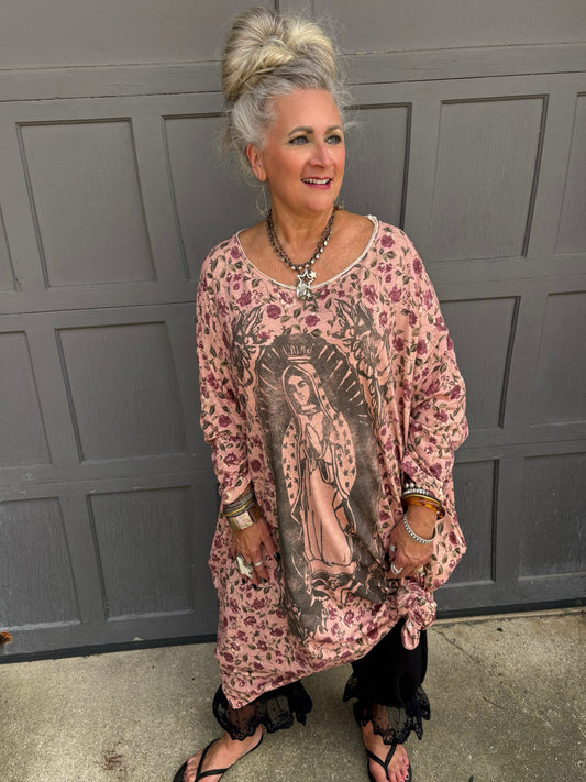 Jaded Gypsy Be True Tunic ~ Floral Blessing