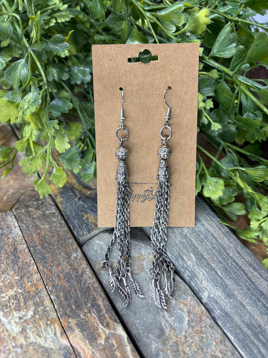 Free Spirit Fringe Chain Earrings
