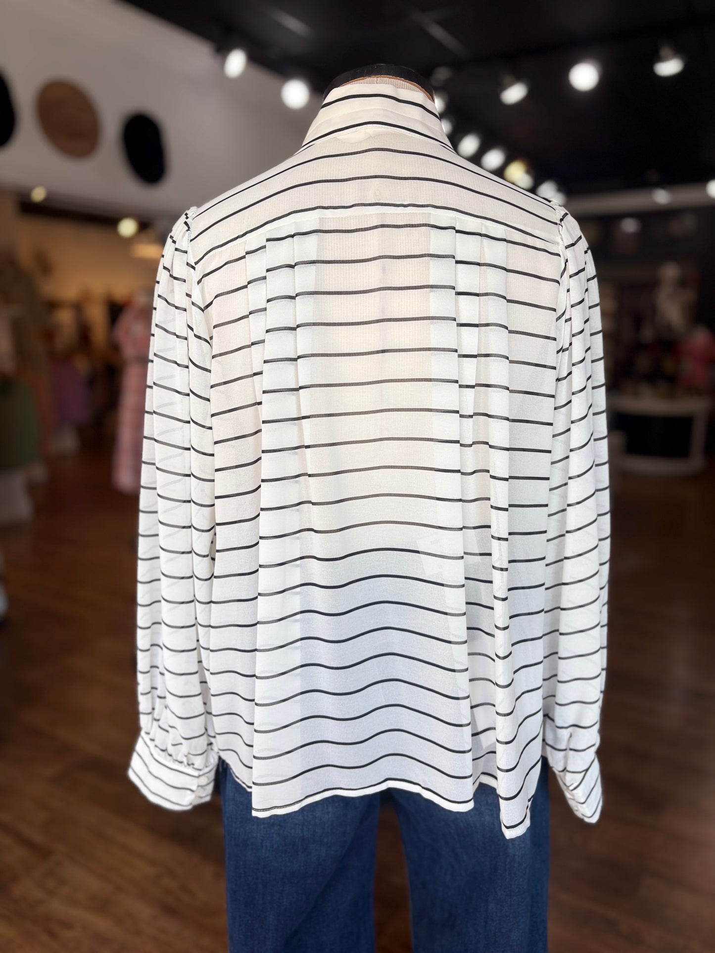 What's Poppin' Striped Blouse