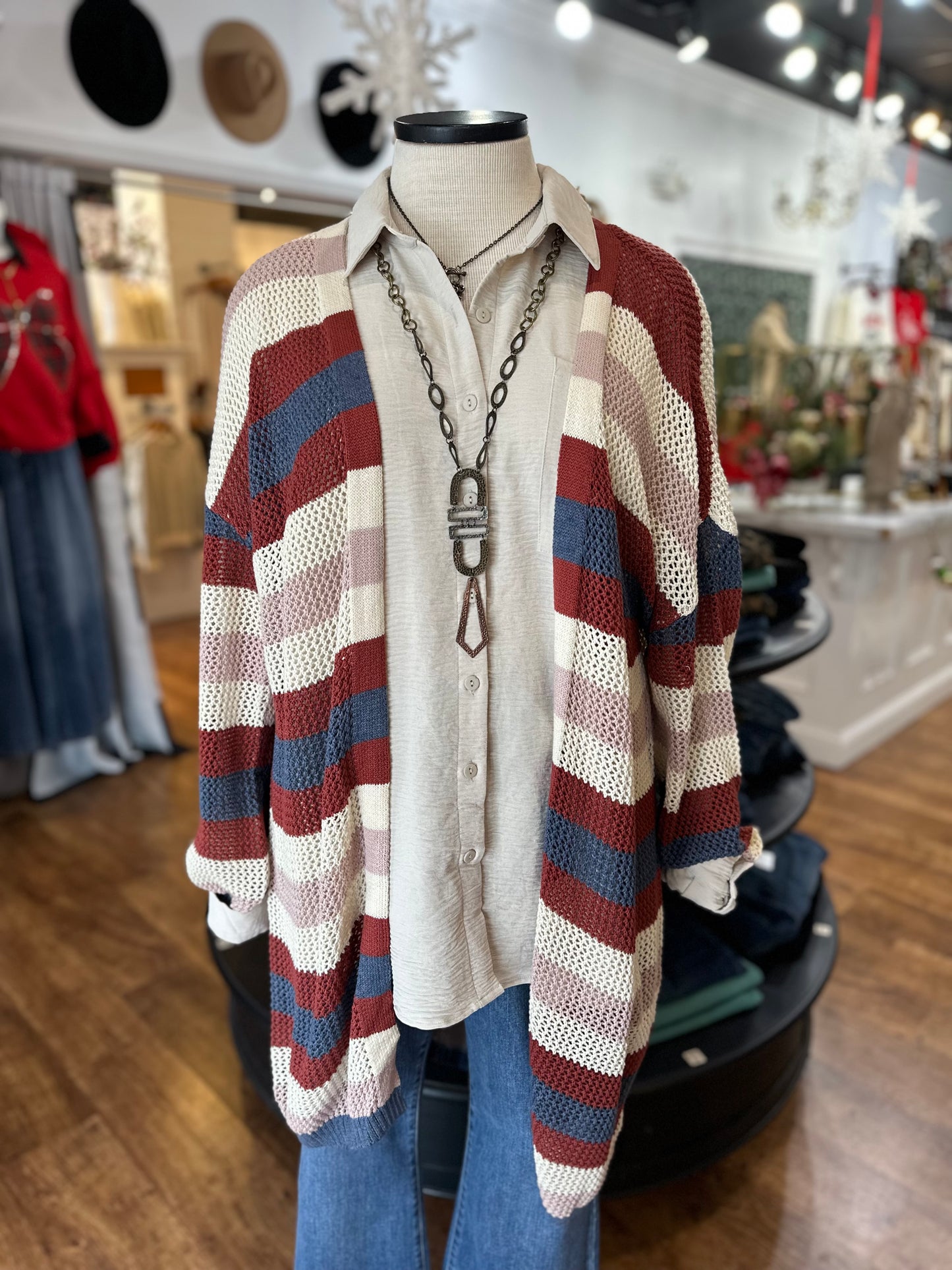 Sounds Crazy Striped Cardigan