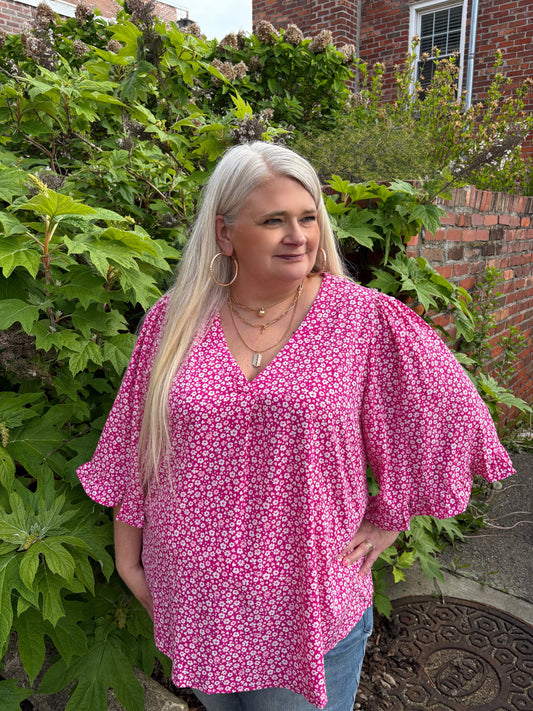 Botanical Bliss Ditsy Floral Top