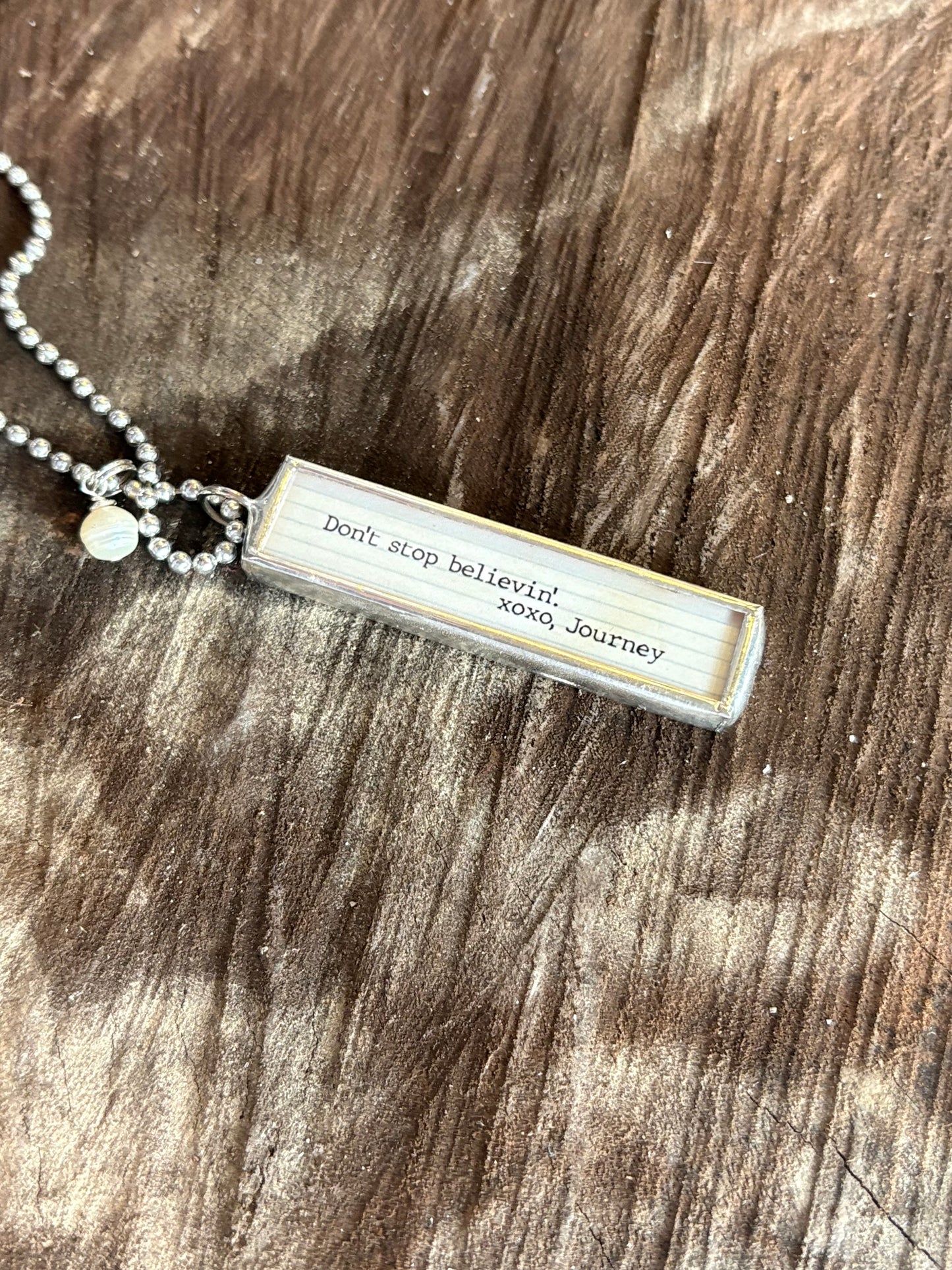 Soundtrack Of My Life Necklace ~ Don't Stop Believin'